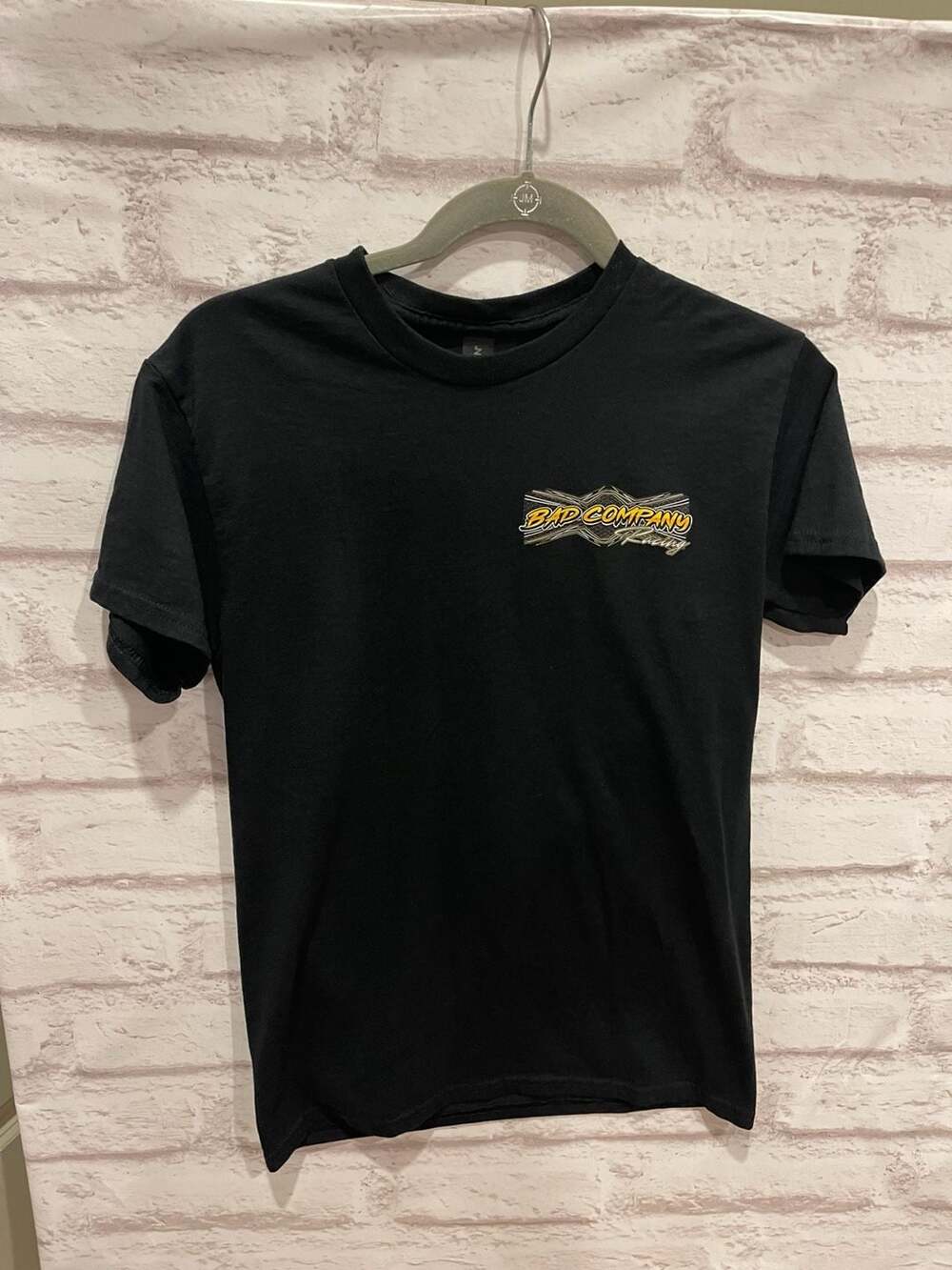 Gildan Bad Company Racing T-Shirt Black Graphic Tee